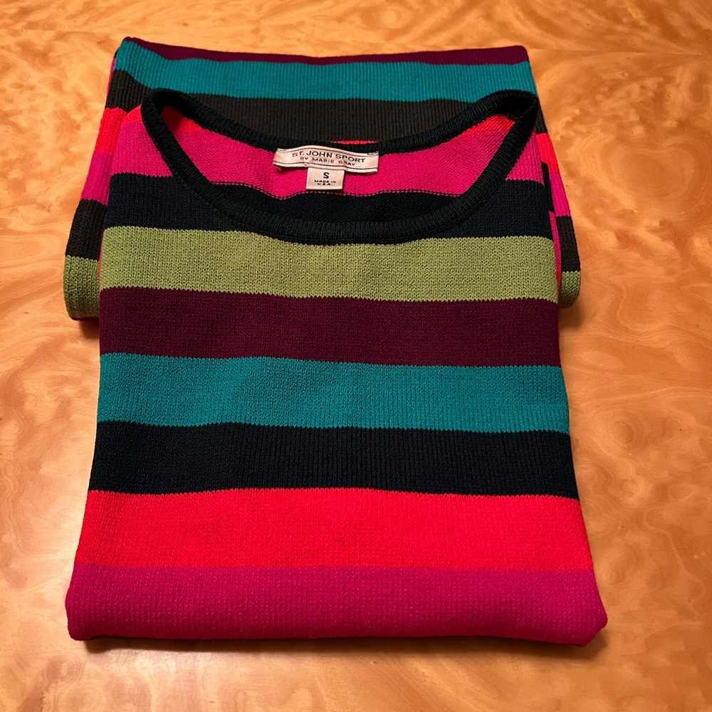 St. John Sport by Marie Gray Striped Tank Top